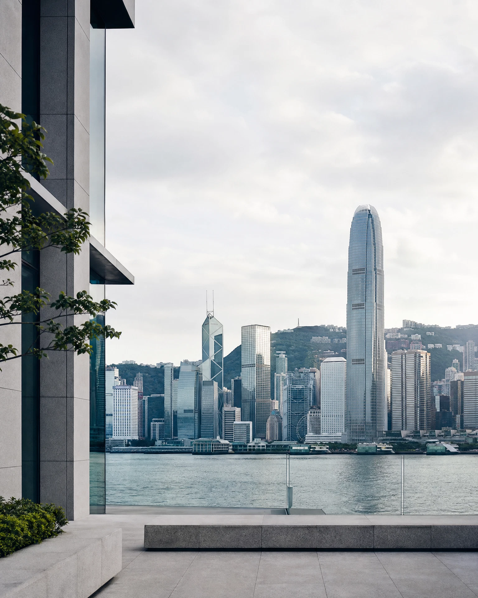 香港維多利亞港及核心商業區天際線
